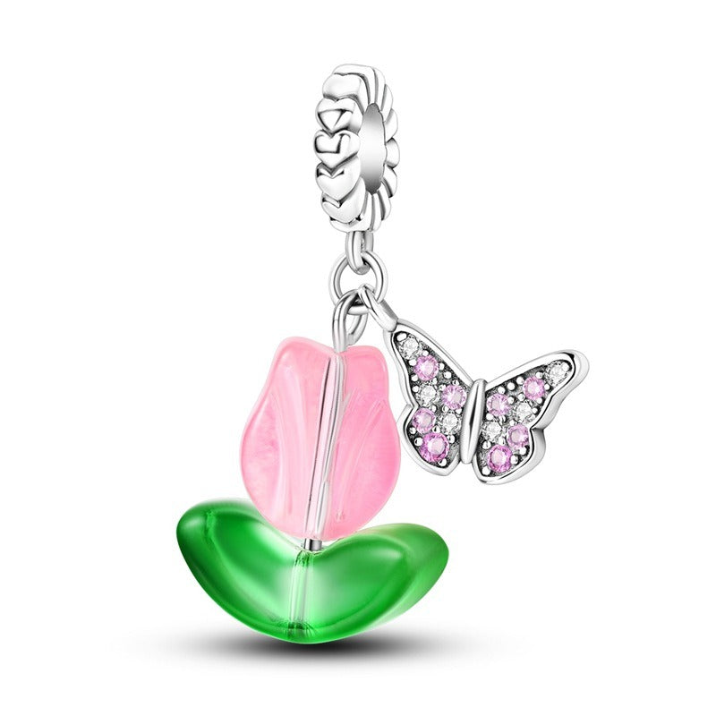 Flower Beaded Pendant Jewelry Accessories Beaded Bracelet Necklace