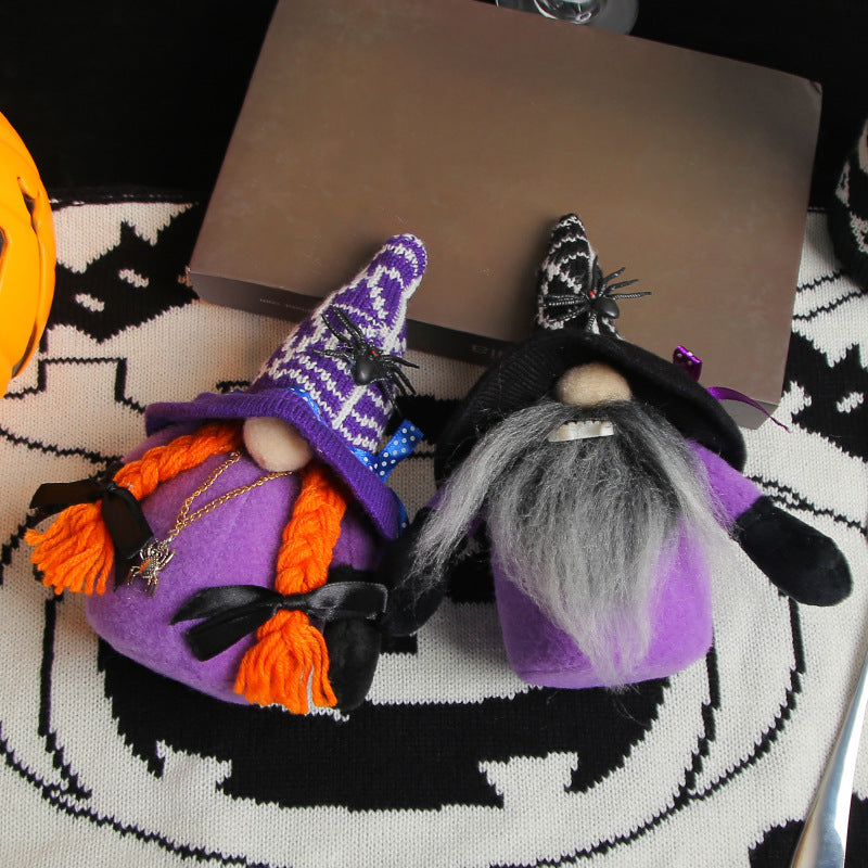Halloween Faceless Vampire Doll Decoration Spider Bat Doll Party Dress up Prop