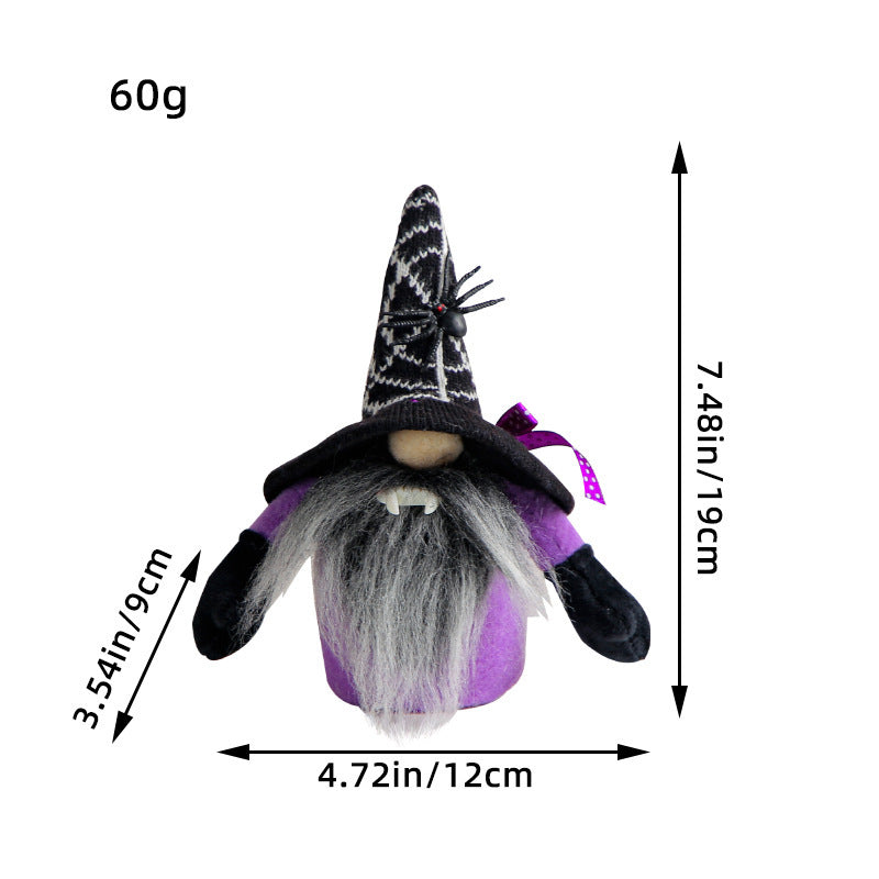 Halloween Faceless Vampire Doll Decoration Spider Bat Doll Party Dress up Prop
