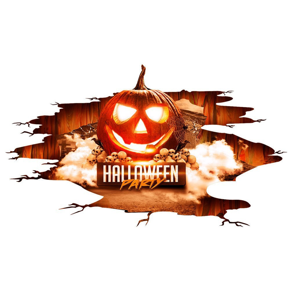 Horror 3D Stickers Halloween Bar Decoration Wall Decals Haunted House Escape Room Background Props Stereoscopic Horror Floor Stickers
