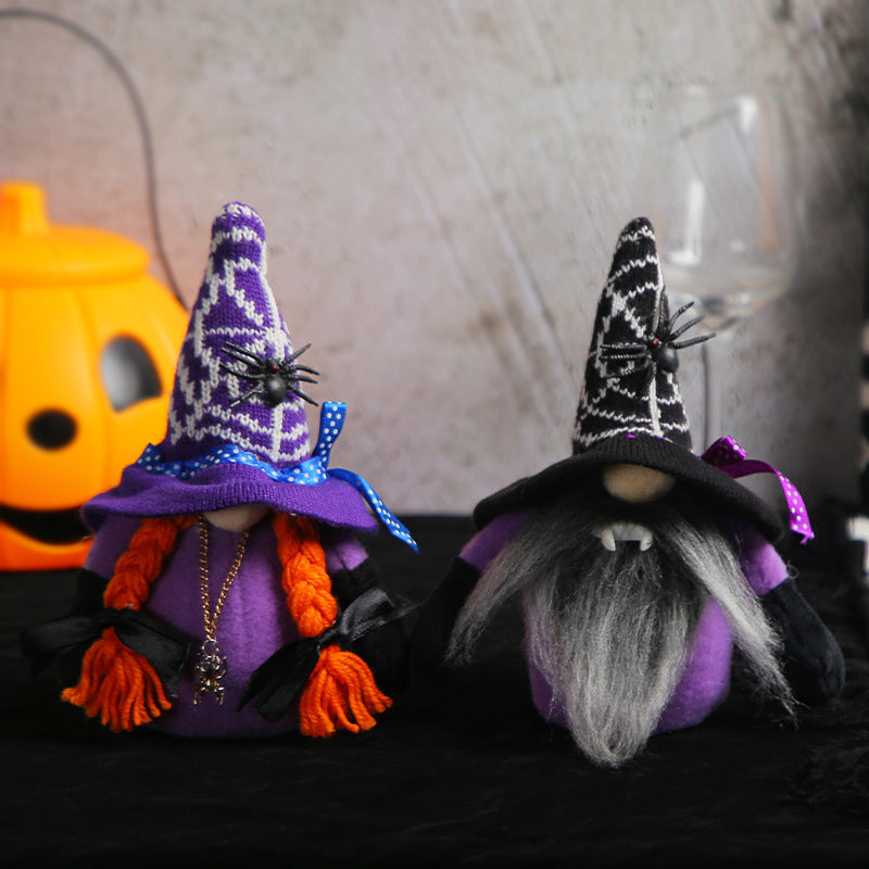 Halloween Faceless Vampire Doll Decoration Spider Bat Doll Party Dress up Prop