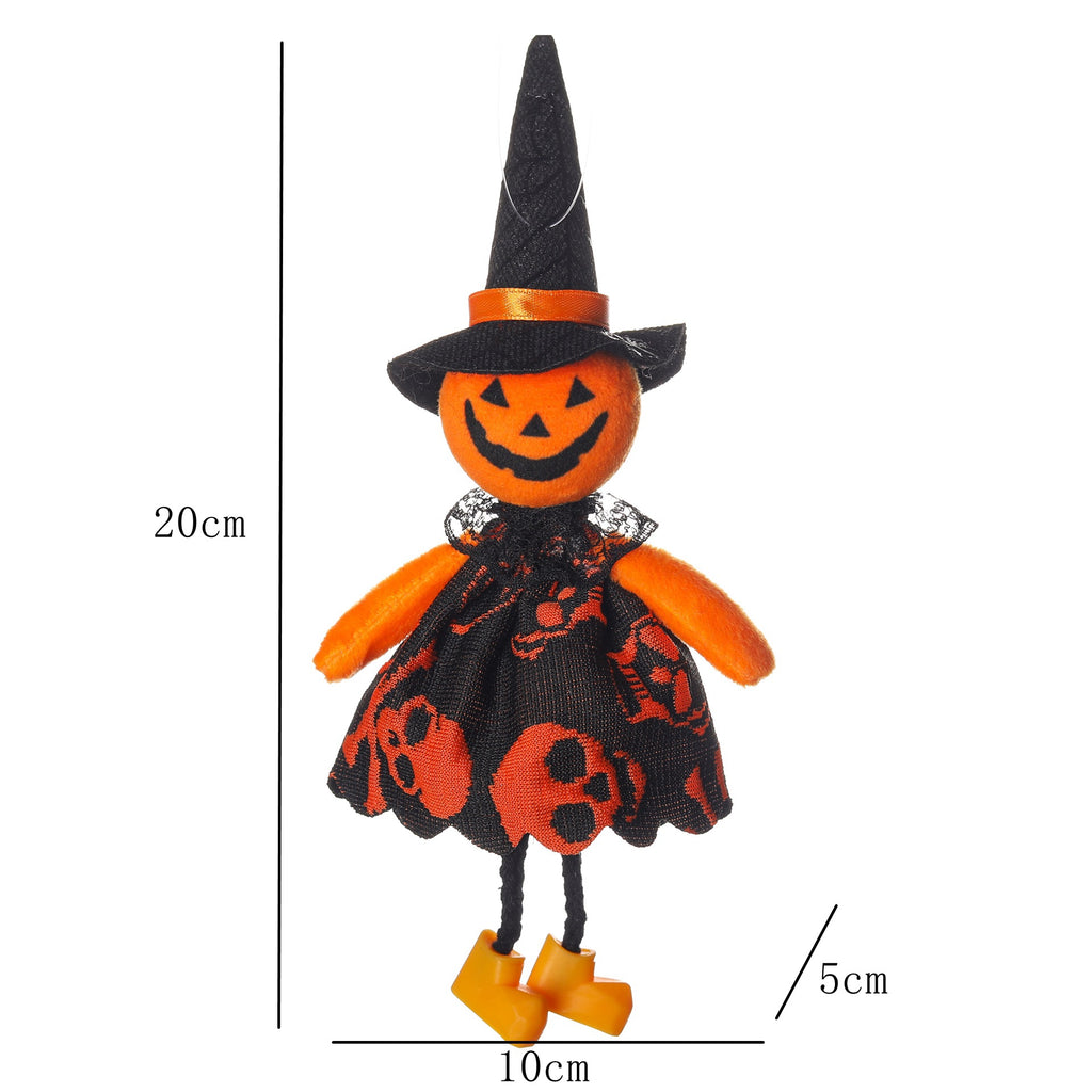 Halloween Decoration Supplies Ghost Festival Creative Cartoon Pumpkin Witch Pendant Children's Party Props Supplies