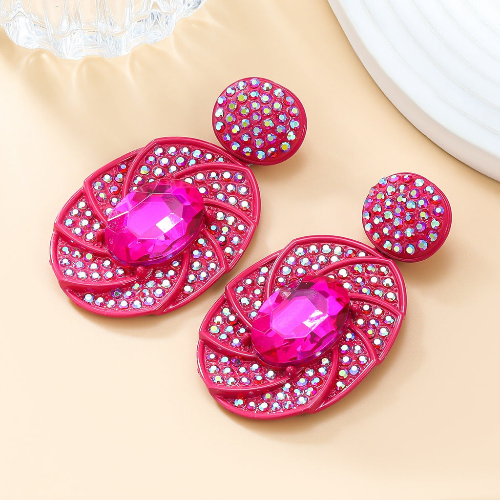 Party accessories spiral light luxury earrings