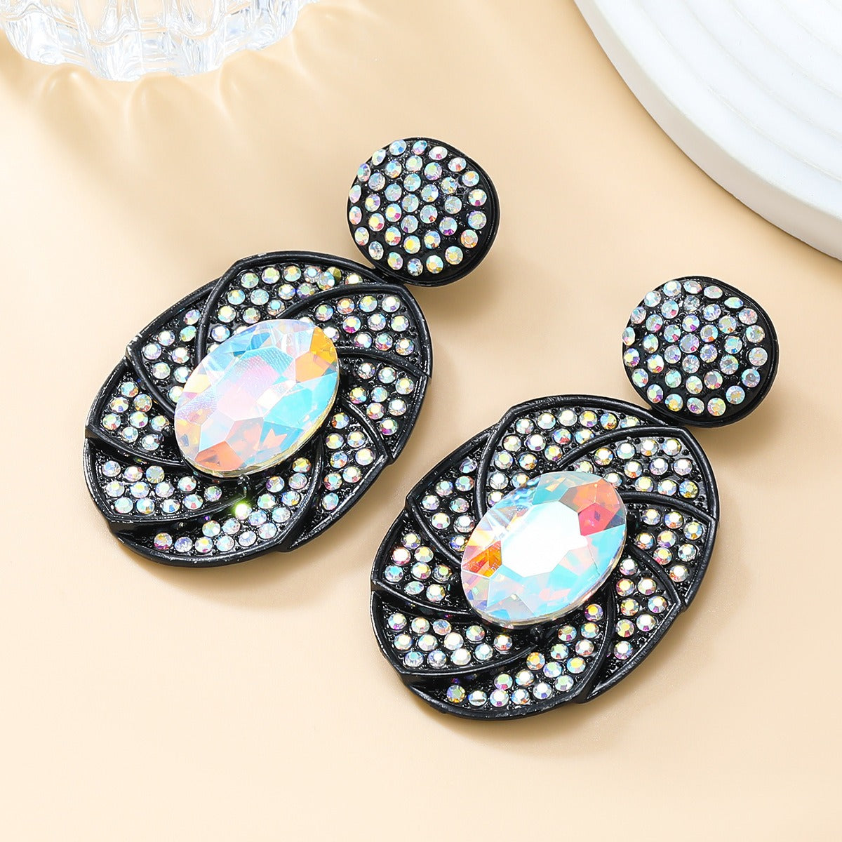 Party accessories spiral light luxury earrings