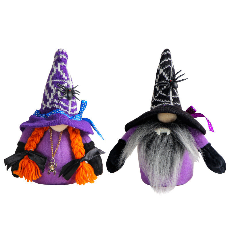 Halloween Faceless Vampire Doll Decoration Spider Bat Doll Party Dress up Prop