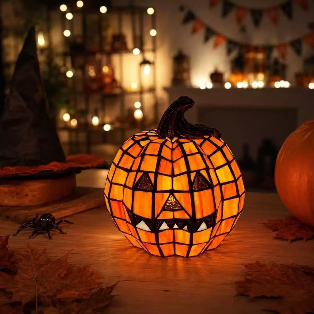 Halloween resin pumpkin lantern