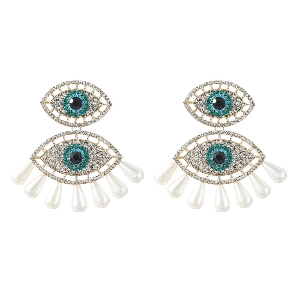 Novelty Design Resin Rhinestone Eyes Dangle Earrings For Women Fashion Jewelry Trendy Collection Earrings Accessories