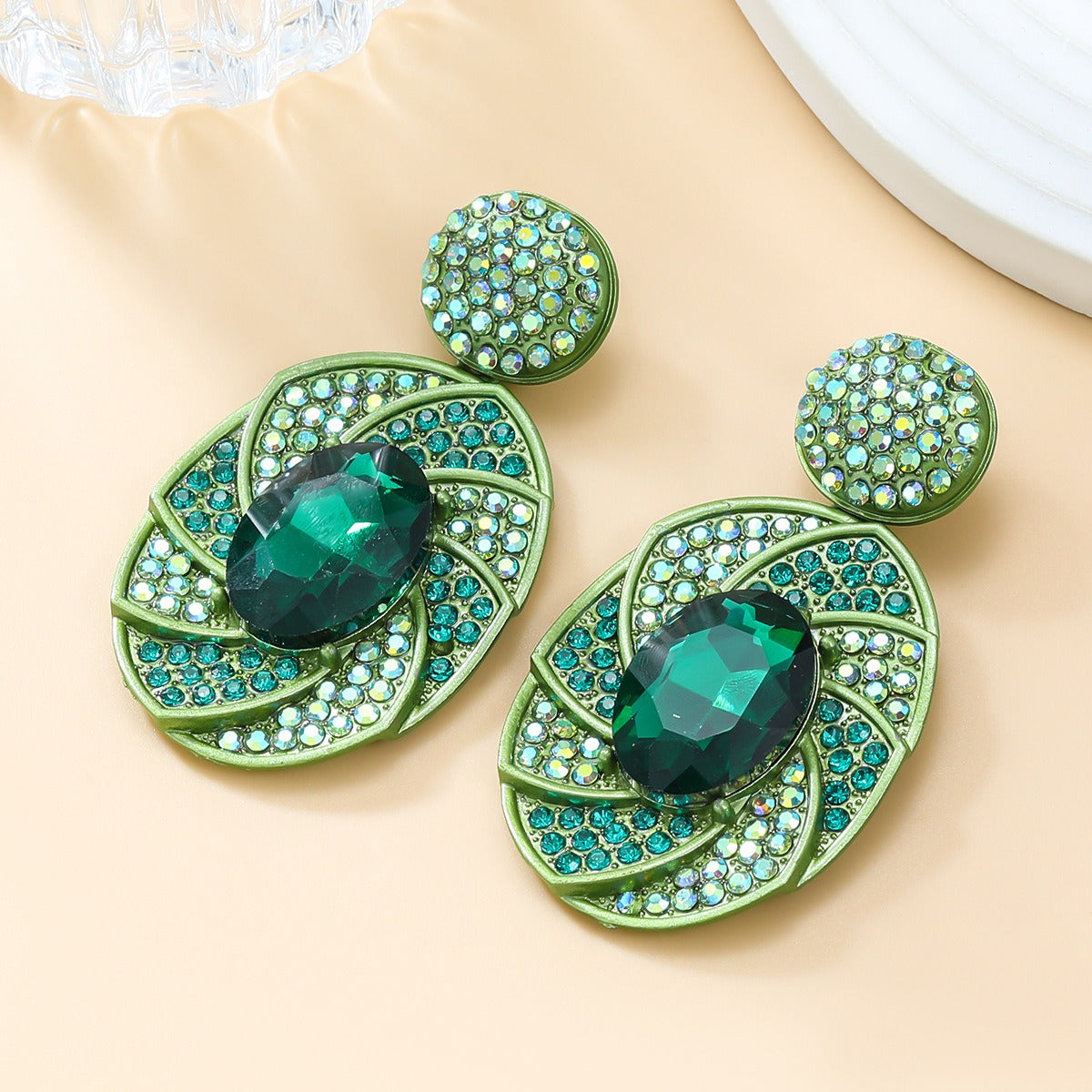 Party accessories spiral light luxury earrings
