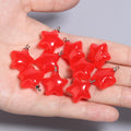 10pcs/lot 20x17.5mm Multicolor Acrylic Charms Star Charms Pendant for Jewelry Making Diy Keychain Bracelet Necklace Accessories